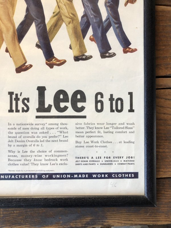 画像8: Vintage LEE WORK CLOTHES The H. D. Lee Company Magazine Advertising w/frame (A194)
