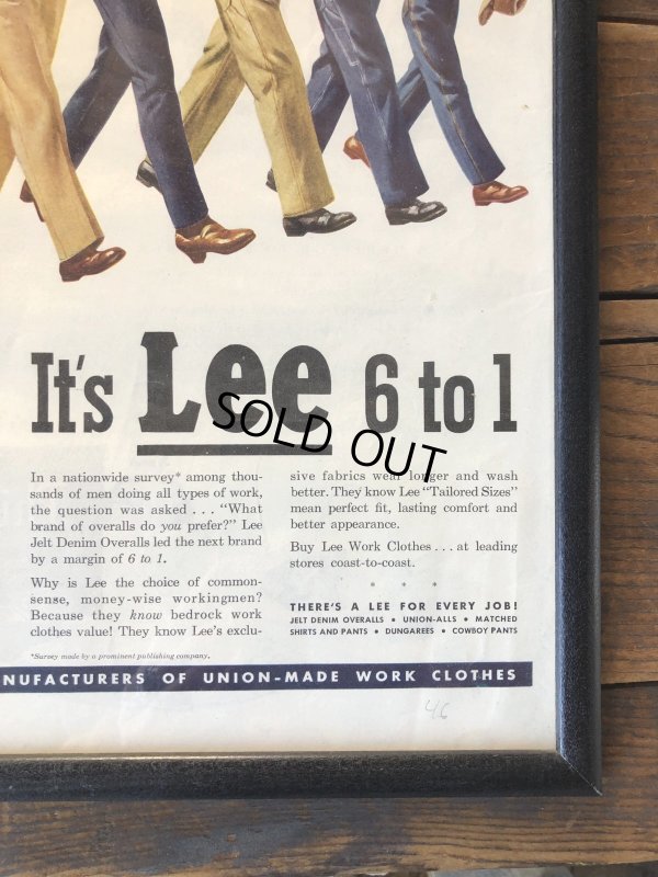 画像8: Vintage LEE WORK CLOTHES The H. D. Lee Company Magazine Advertising w/frame (A194)