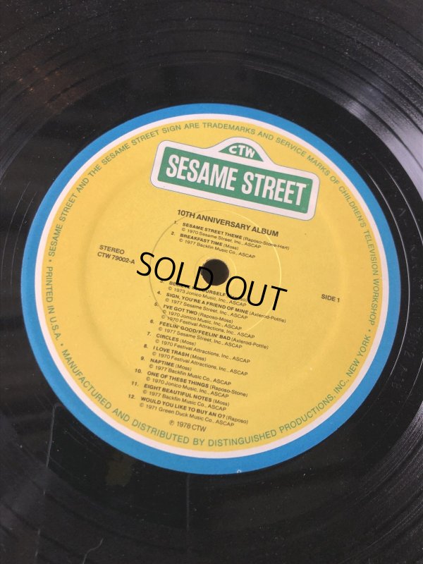 画像9: 70s Vintage LP Sesame Street 10TH ANNIVERSARY ALBUM (A204) 