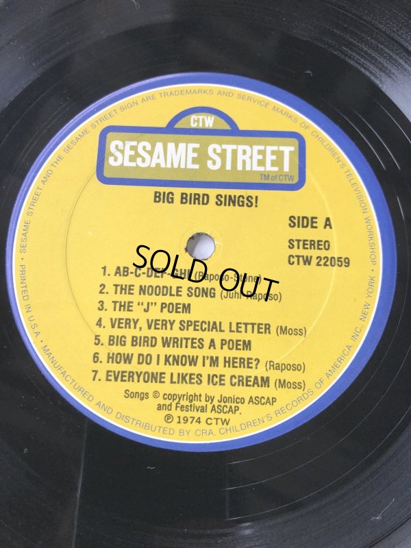 画像6: 70s Vintage LP Sesame Street Big Bird Sings! (A205) 