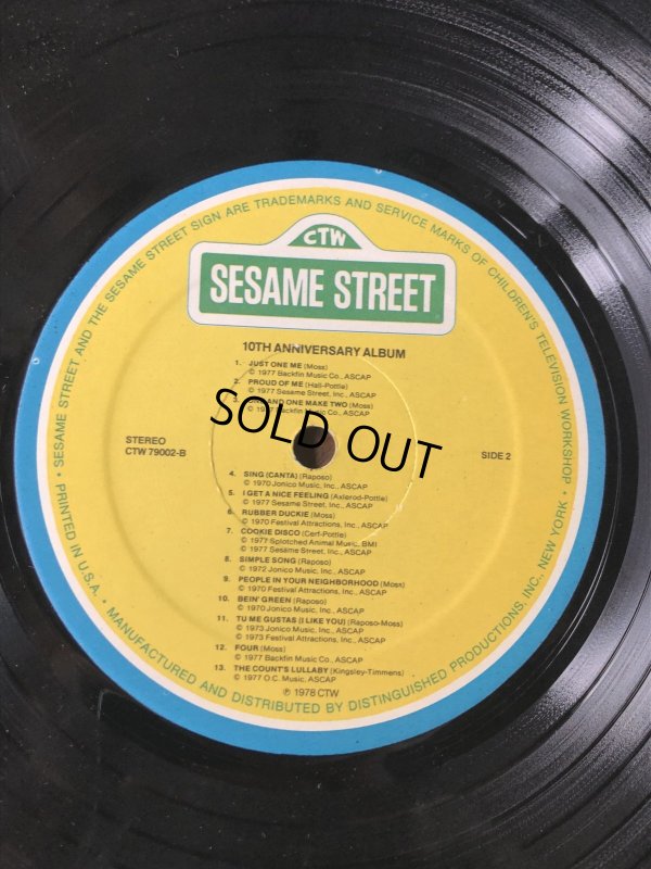 画像10: 70s Vintage LP Sesame Street 10TH ANNIVERSARY ALBUM (A204) 