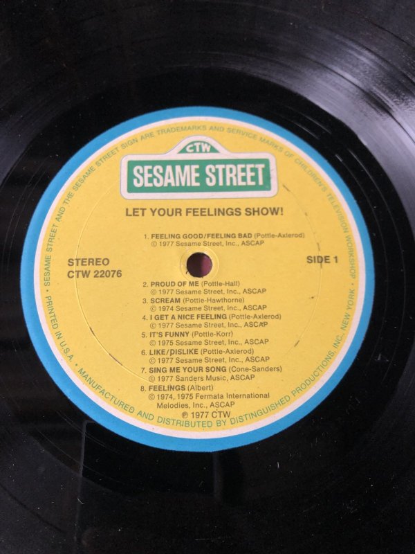 画像8: 70s Vintage LP Sesame Street LET YOUR FEELINGS SHOW (A207) 