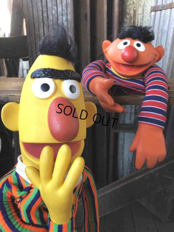 画像10: 70s Vintage Sesame Street Ernie and Bert Hand Puppet Doll SET (A209)