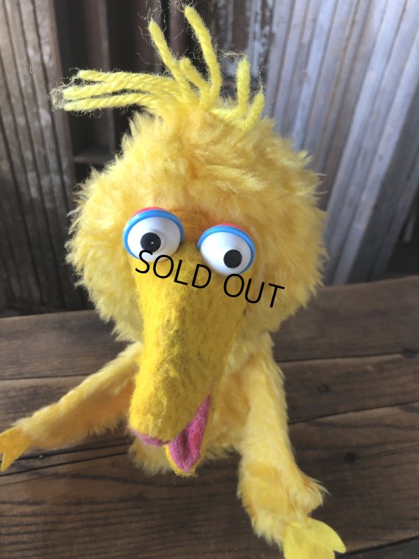 画像7: 80s Vintage Sesame Street Big Bird Hand Puppet Doll (A207)