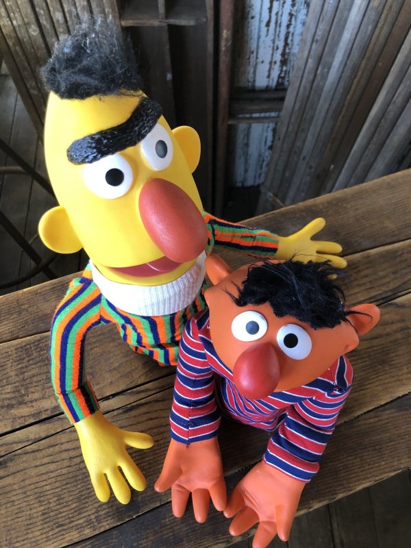 画像5: 70s Vintage Sesame Street Ernie and Bert Hand Puppet Doll SET (A209)