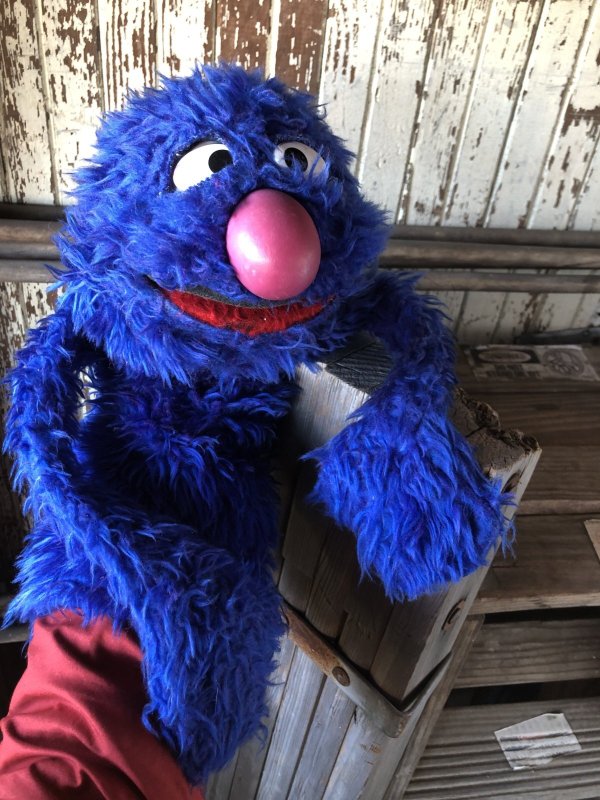 画像12: 70s Vintage Sesame Street Grover Hand Puppet Doll (A208)
