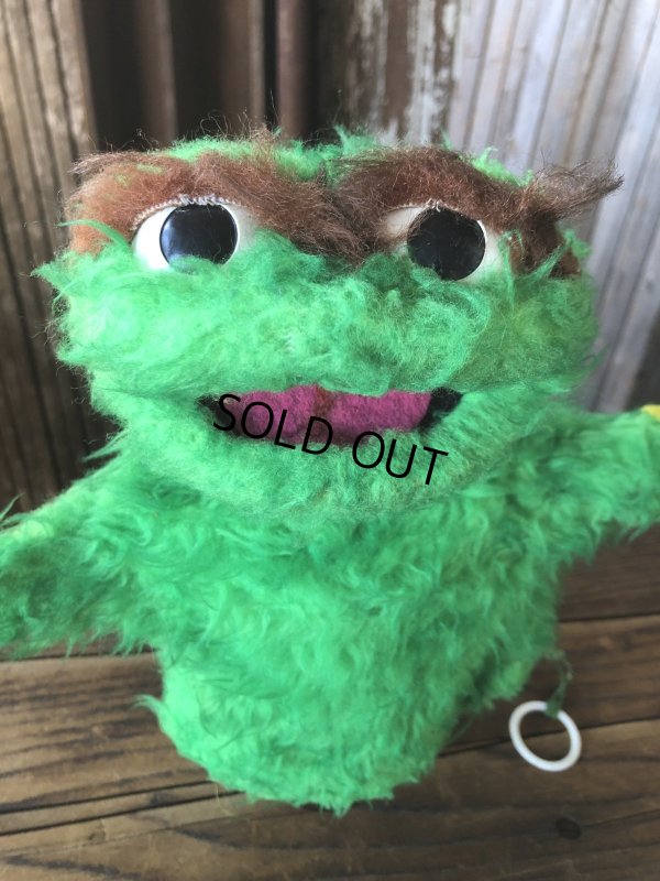 画像8: 70s Vintage Sesame Street Oscar The Grouch Hand Puppet Doll (A206)