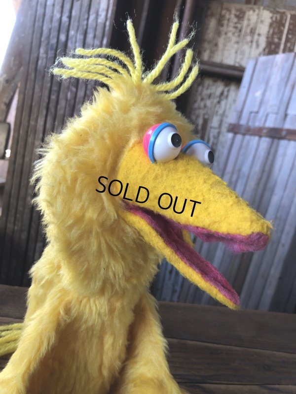 画像5: 80s Vintage Sesame Street Big Bird Hand Puppet Doll (A207)