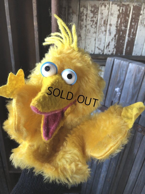 画像13: 80s Vintage Sesame Street Big Bird Hand Puppet Doll (A207)