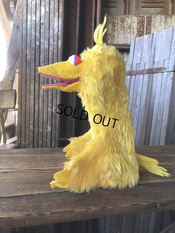 画像2: 80s Vintage Sesame Street Big Bird Hand Puppet Doll (A207)