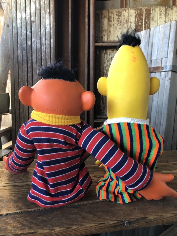 画像3: 70s Vintage Sesame Street Ernie and Bert Hand Puppet Doll SET (A209)