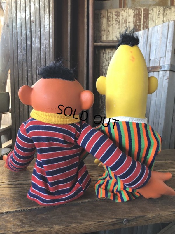 画像3: 70s Vintage Sesame Street Ernie and Bert Hand Puppet Doll SET (A209)