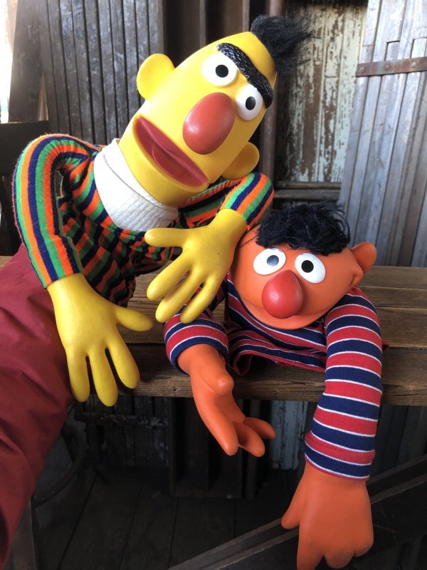 画像11: 70s Vintage Sesame Street Ernie and Bert Hand Puppet Doll SET (A209)