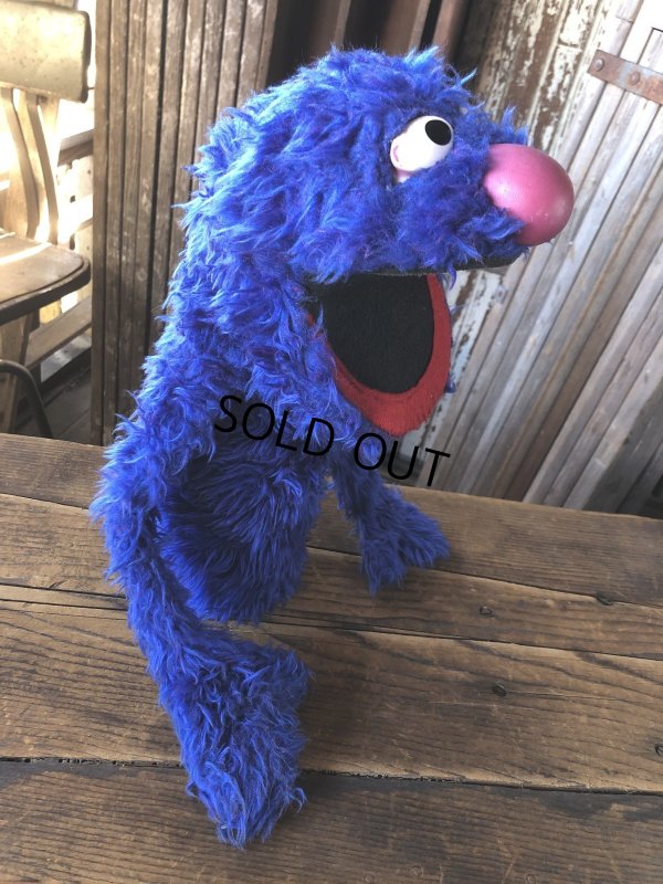 画像4: 70s Vintage Sesame Street Grover Hand Puppet Doll (A208)