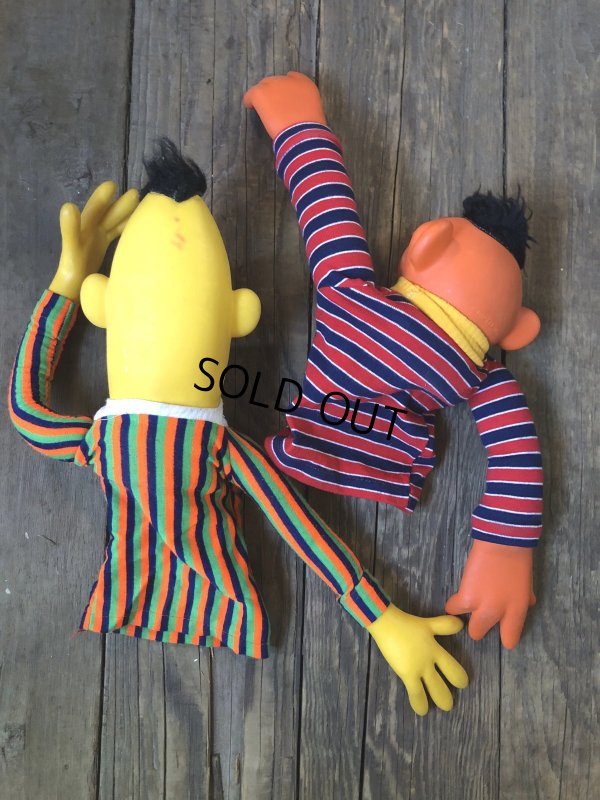 画像9: 70s Vintage Sesame Street Ernie and Bert Hand Puppet Doll SET (A209)