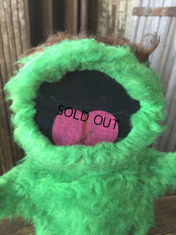 画像5: 70s Vintage Sesame Street Oscar The Grouch Hand Puppet Doll (A206)