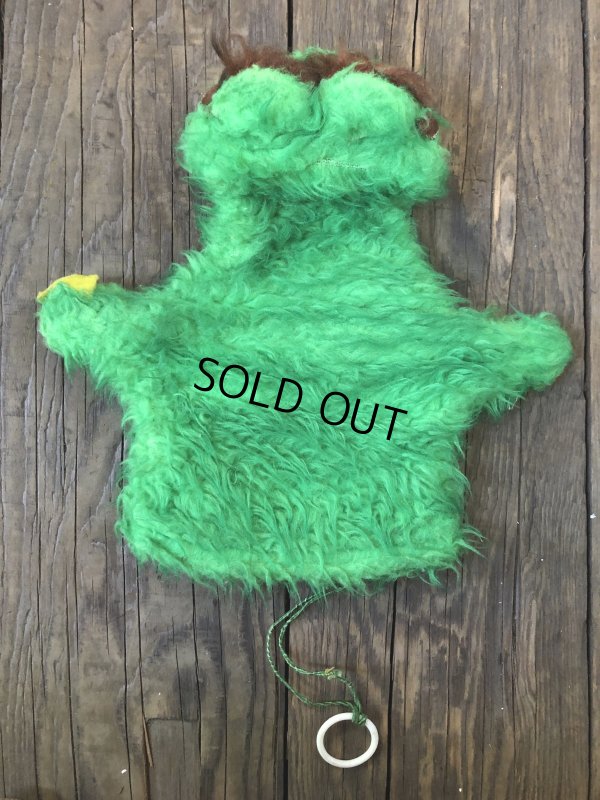 画像11: 70s Vintage Sesame Street Oscar The Grouch Hand Puppet Doll (A206)