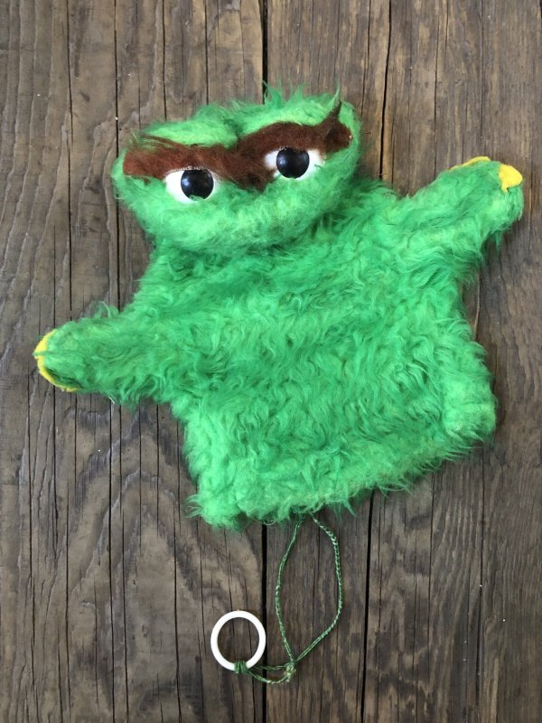 画像9: 70s Vintage Sesame Street Oscar The Grouch Hand Puppet Doll (A206)