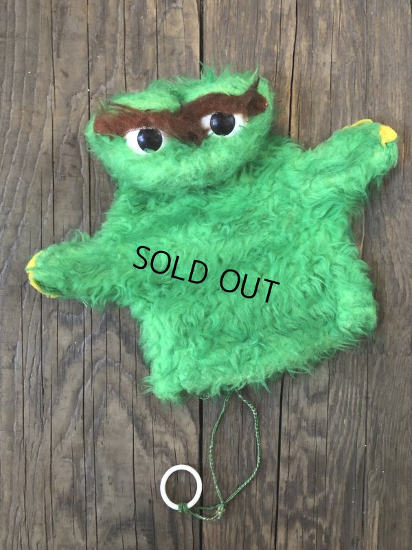 画像9: 70s Vintage Sesame Street Oscar The Grouch Hand Puppet Doll (A206)