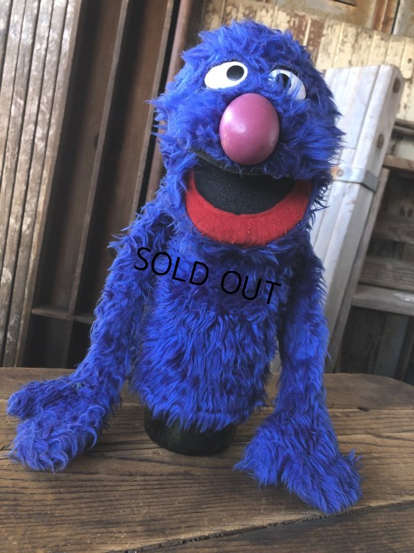 画像1: 70s Vintage Sesame Street Grover Hand Puppet Doll (A208)