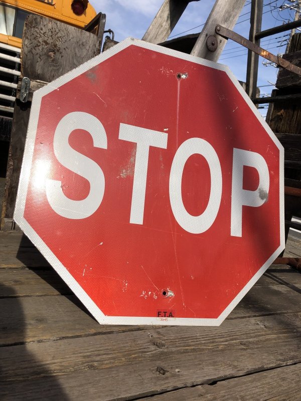 画像9: Vintage Road Sign STOP (A210)