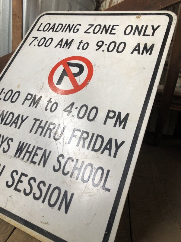 画像6: Vintage Road Sign LOADING ZONE ONLY (A214)