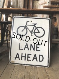 Vintage Road Sign LANE AHEAD (A213)