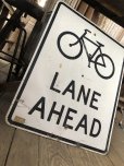 画像3: Vintage Road Sign LANE AHEAD (A213) (3)