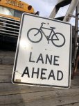 画像7: Vintage Road Sign LANE AHEAD (A213) (7)
