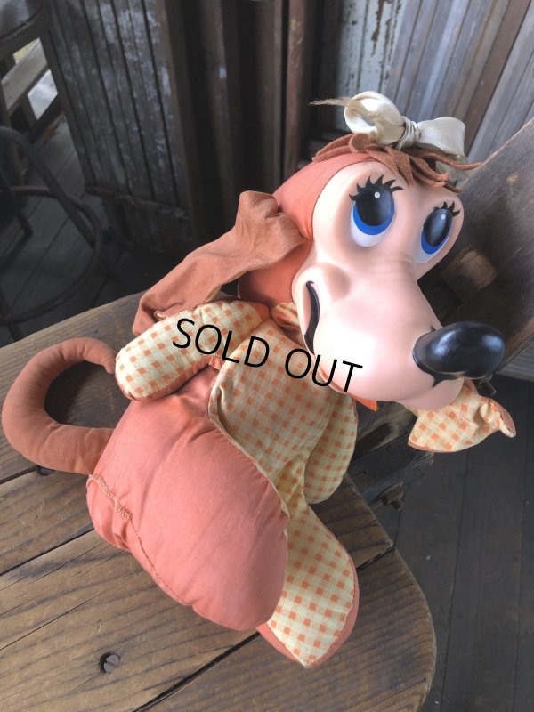 画像12: 60s Vintage T Bone Dog Pull String Plush Doll by Matte (A226)