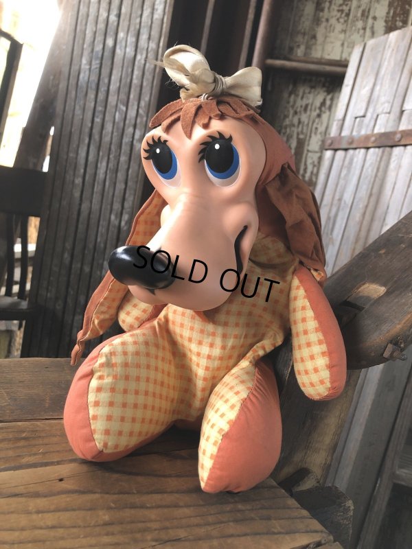 画像1: 60s Vintage T Bone Dog Pull String Plush Doll by Matte (A226)