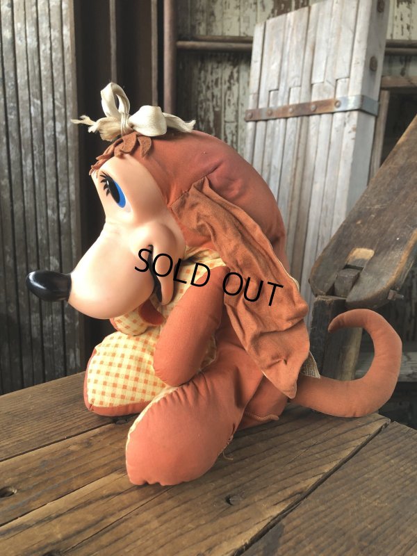画像2: 60s Vintage T Bone Dog Pull String Plush Doll by Matte (A226)