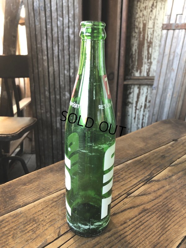 画像4: 70s Vintage 7UP Soda Green Glass Bottle 16FL OZ (A232) 