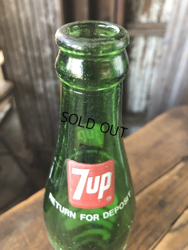 画像9: 70s Vintage 7UP Soda Green Glass Bottle 16FL OZ (A232) 