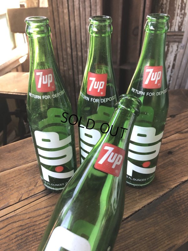 画像9: 70s Vintage 7UP Soda Green Glass Bottle 16FL OZ (A235) 