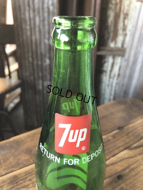 画像5: 70s Vintage 7UP Soda Green Glass Bottle 16FL OZ (A233) 