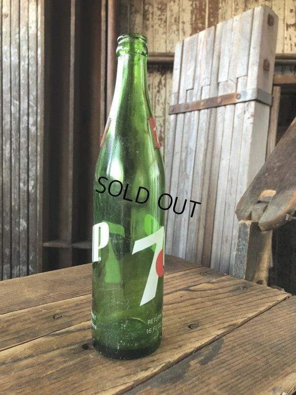 画像4: 70s Vintage 7UP Soda Green Glass Bottle 16FL OZ (A231) 