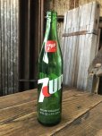 画像3: 70s Vintage 7UP Soda Green Glass Bottle 16FL OZ (A230)  (3)