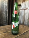 画像1: 70s Vintage 7UP Soda Green Glass Bottle 16FL OZ (A229)  (1)