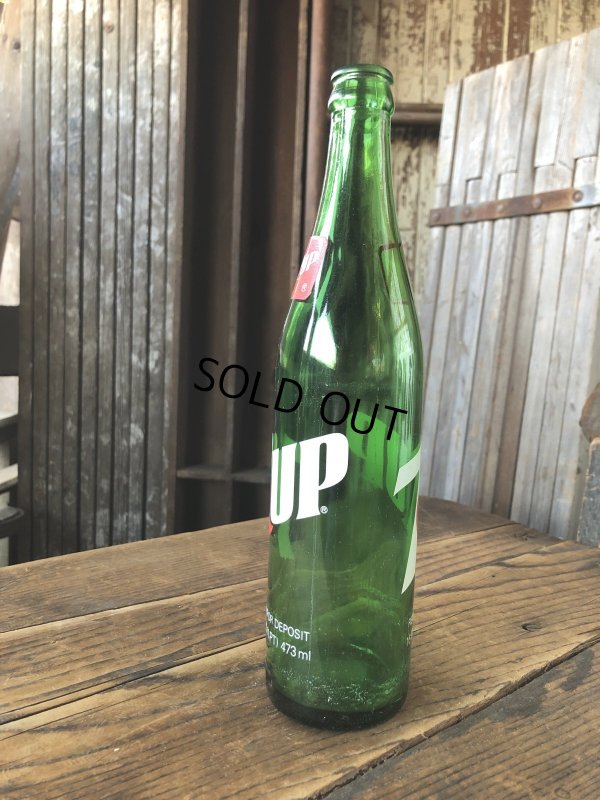 画像4: 70s Vintage 7UP Soda Green Glass Bottle 16FL OZ (A230) 
