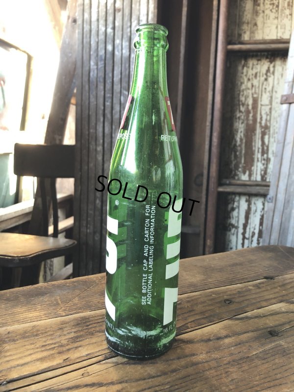 画像2: 70s Vintage 7UP Soda Green Glass Bottle 16FL OZ (A232) 