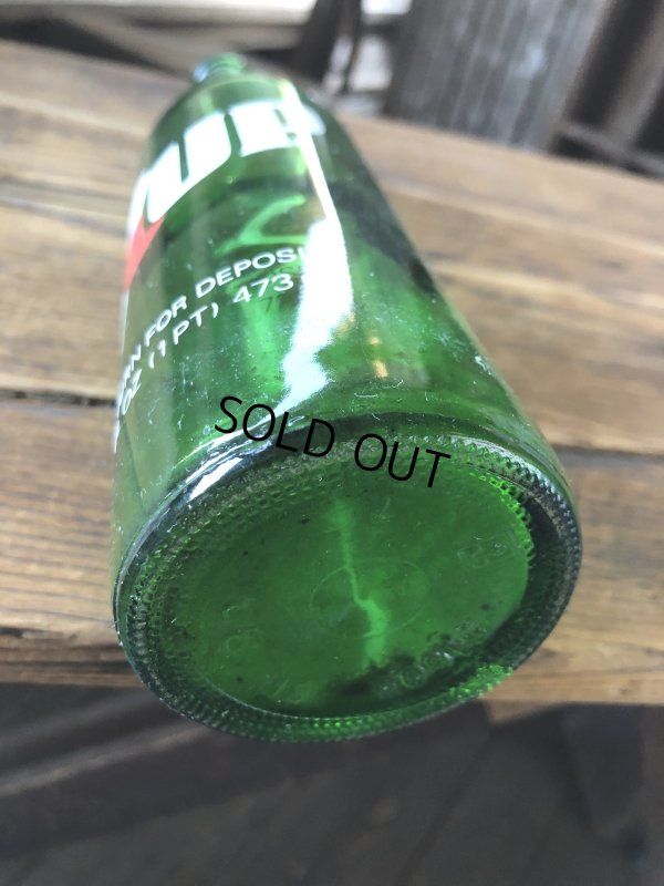 画像7: 70s Vintage 7UP Soda Green Glass Bottle 16FL OZ (A230) 