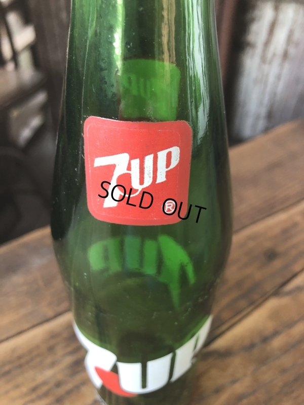画像5: 70s Vintage 7UP Soda Green Glass Bottle 16FL OZ (A229) 
