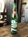 画像1: 70s Vintage 7UP Soda Green Glass Bottle 16FL OZ (A233)  (1)
