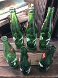 画像8: 70s Vintage 7UP Soda Green Glass Bottle 16FL OZ w/ 6 Pack Cardboard Carrier SET (A226)  (8)