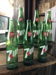 画像5: 70s Vintage 7UP Soda Green Glass Bottle 16FL OZ w/ 6 Pack Cardboard Carrier SET (A226)  (5)