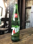 画像3: 70s Vintage 7UP Soda Green Glass Bottle 16FL OZ (A228)  (3)