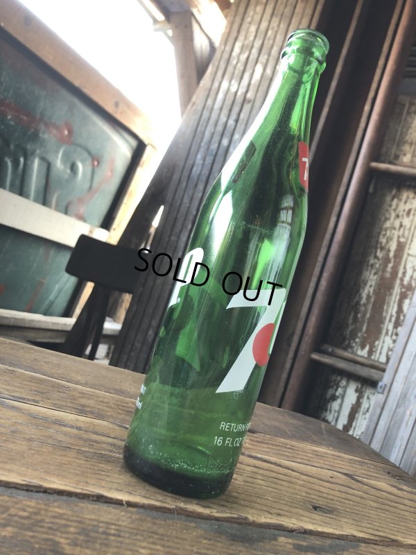 画像2: 70s Vintage 7UP Soda Green Glass Bottle 16FL OZ (A230) 