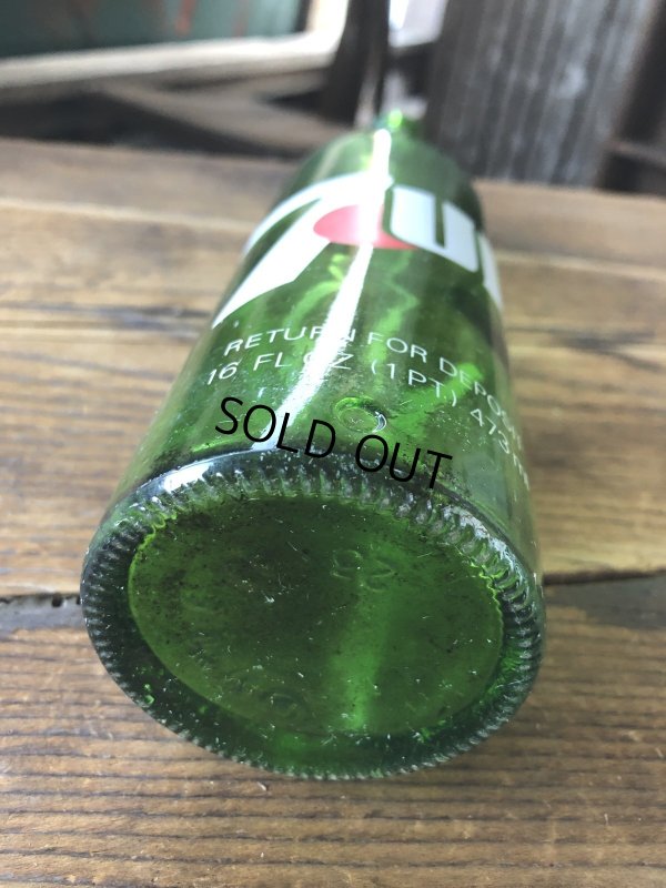 画像7: 70s Vintage 7UP Soda Green Glass Bottle 16FL OZ (A231) 