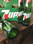 画像11: 70s Vintage 7UP Soda Green Glass Bottle 16FL OZ w/ 6 Pack Cardboard Carrier SET (A226)  (11)